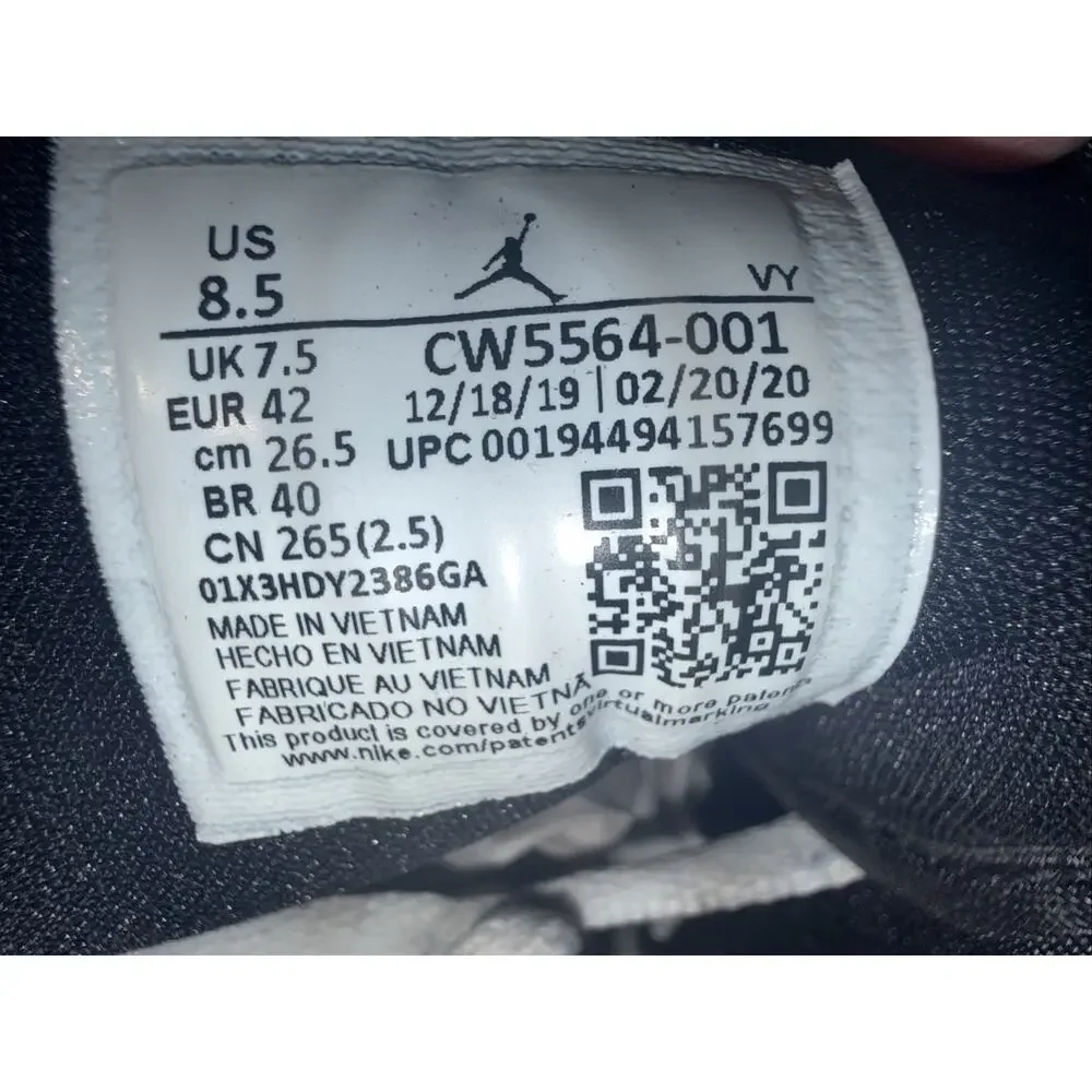 Size 8.5 Jordan 1 Low CW5564-001 Black Active Fuchsia Spray Paint Mens 2020